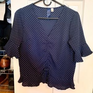 Navy Blue Blouse